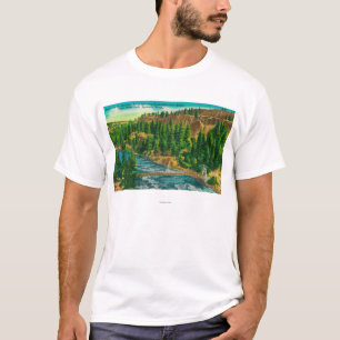 Spokane River and Suspension Foot Bridge T-Shirt