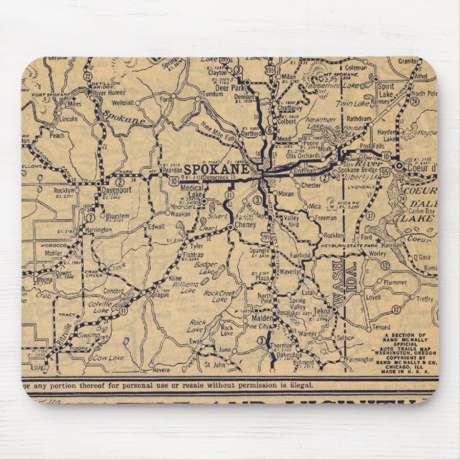 Spokane, Seattle Mouse Pad (Front)