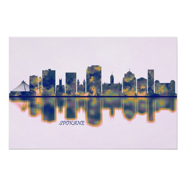 Spokane Skyline Poster (Front)