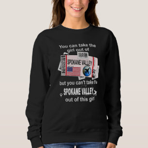 Spokane Valley Boarding Pass Spokane Valley Girl Sweatshirt