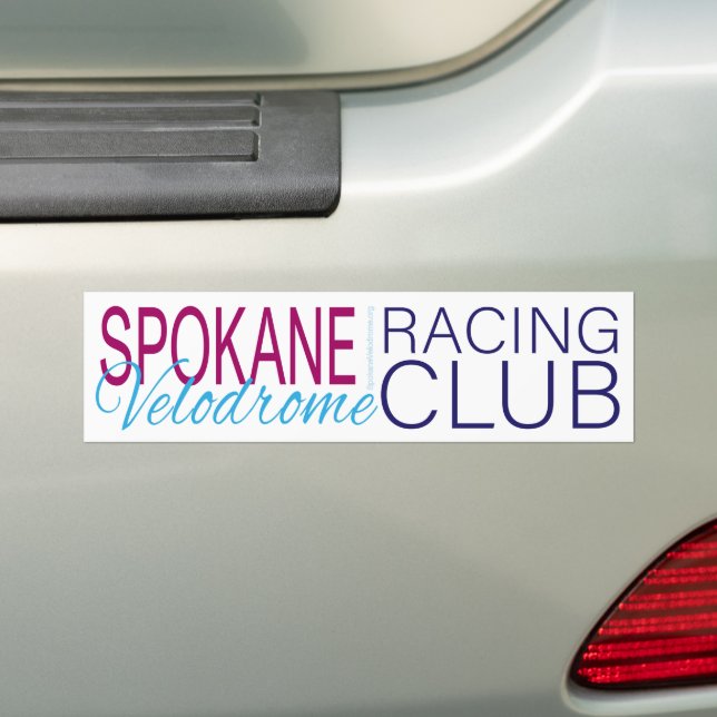 Spokane Velodrome Racing Club Bumper Sticker (On Car)