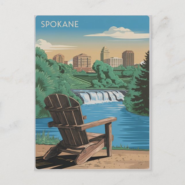 Spokane Vintage Postcard (Front)
