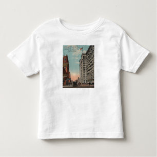 Spokane, WA - Downtown View with Horsecarts Toddler T-Shirt