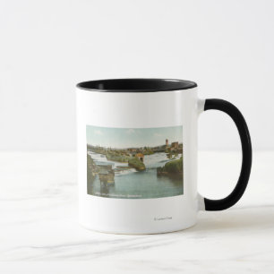Spokane, WA - View of Middle Falls & River Mug