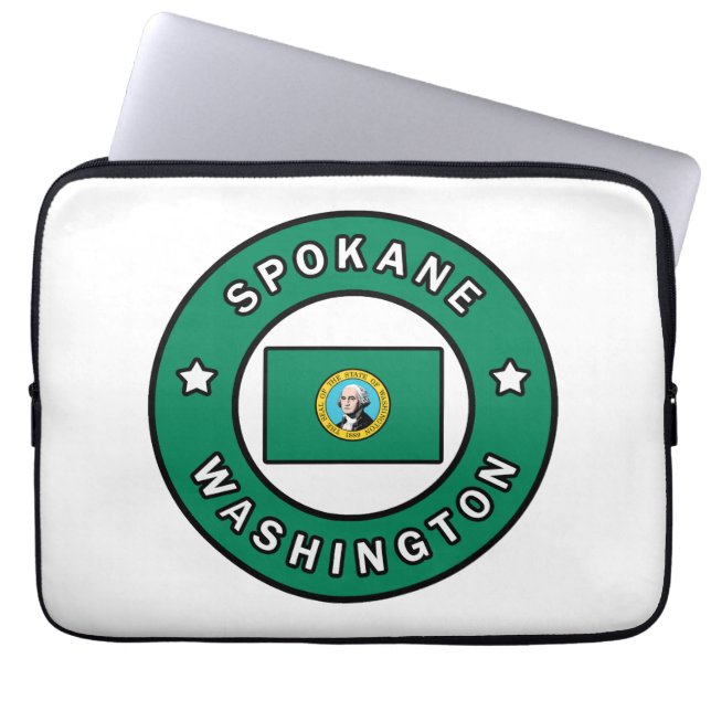 Spokane Washington Laptop Sleeve (Front)