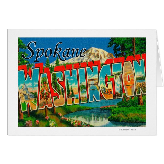 Spokane, Washington - Large Letter Scenes (Front Horizontal)