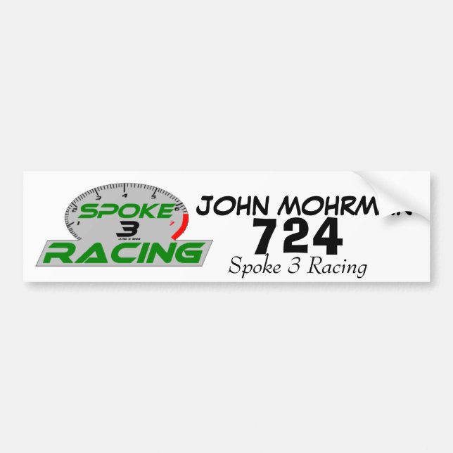 spoke 3 Final, tack, JOHN MOHRMAN, 724, Spoke 3... Bumper Sticker (Front)