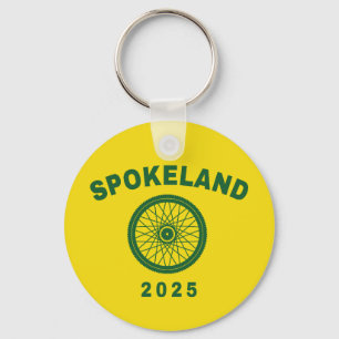 Spokeland Oakland Cycling Californian Cyclist Key Ring