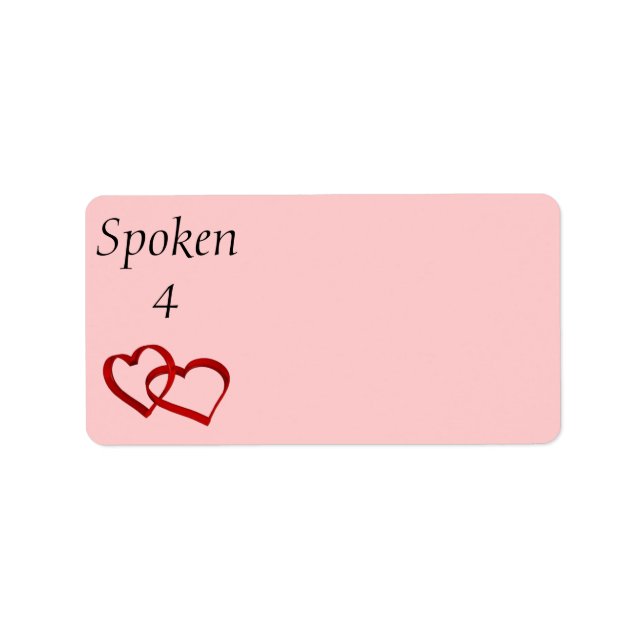 Spoken 4 Address Label (Front)