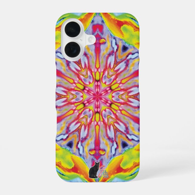 Spokes Kaleidoscope iPhone 16 Case (Back)