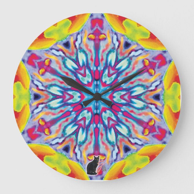 Spokes Kaleidoscope Large Clock (Front)