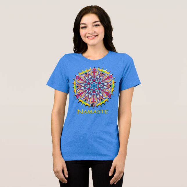 Spokes Namaste Kaleidoscope Tri-Blend Shirt (Front Full)