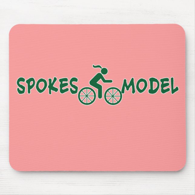 SPOKESMODEL Punny Ladies Cycling Mouse Pad (Front)