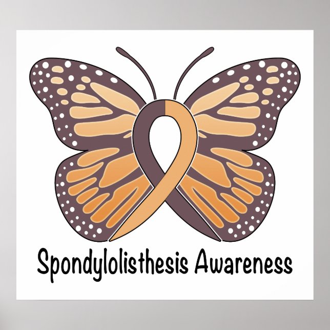 Spondylolisthesis Butterfly of Hope Poster (Front)