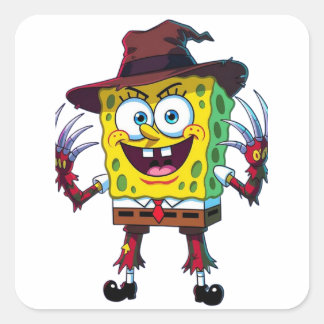 SpongeBob Kruger Square Sticker