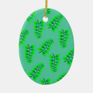 Sponged Foliage Pattern Ceramic Tree Decoration