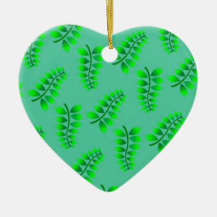 Sponged Foliage Pattern Ceramic Tree Decoration