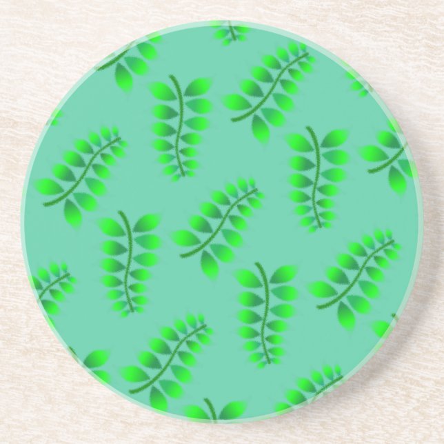 Sponged Foliage Pattern Coaster (Front)