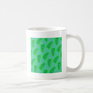 Sponged Foliage Pattern Coffee Mug
