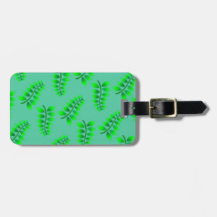 Sponged Foliage Pattern Luggage Tag