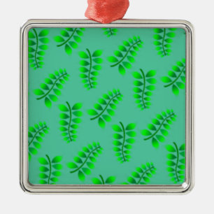 Sponged Foliage Pattern Metal Tree Decoration