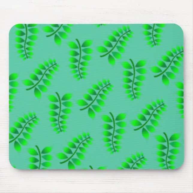 Sponged Foliage Pattern Mouse Pad (Front)