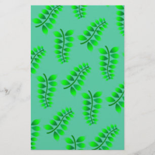 Sponged Foliage Pattern Stationery