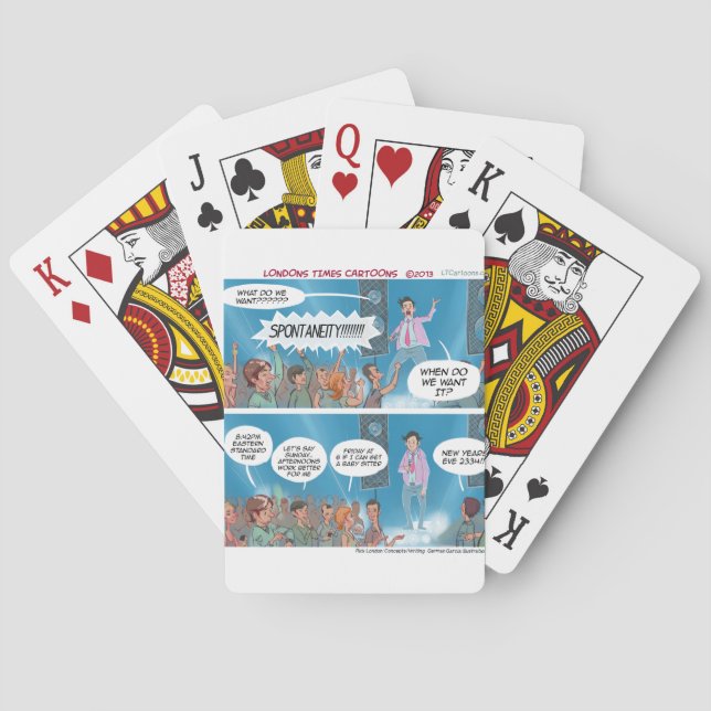 Spontaneity Coach Funny Playing Cards (Back)