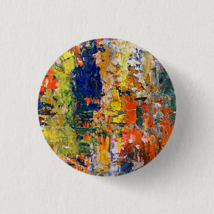 Spontaneous Abstraction – Oil Painting Textures 3 Cm Round Badge