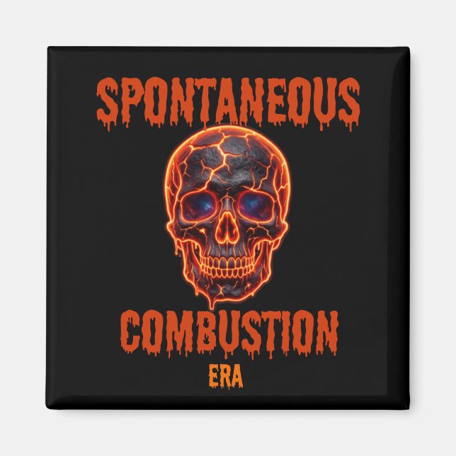 Spontaneous Combustion Era Skull Magnet (Front)