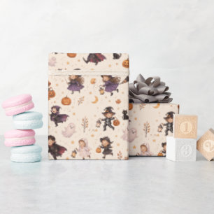 Spooctacular Halloween Birthday Celebration Party Wrapping Paper