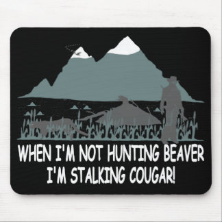 Spoof cougar hunter mouse pad