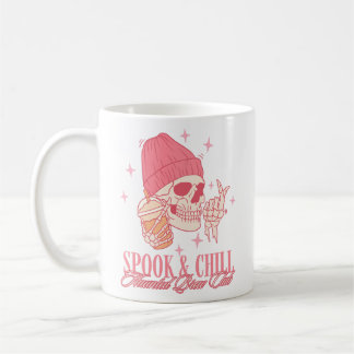 Spook & Chill Haunted Brew Club Pink Skull Coffee Mug