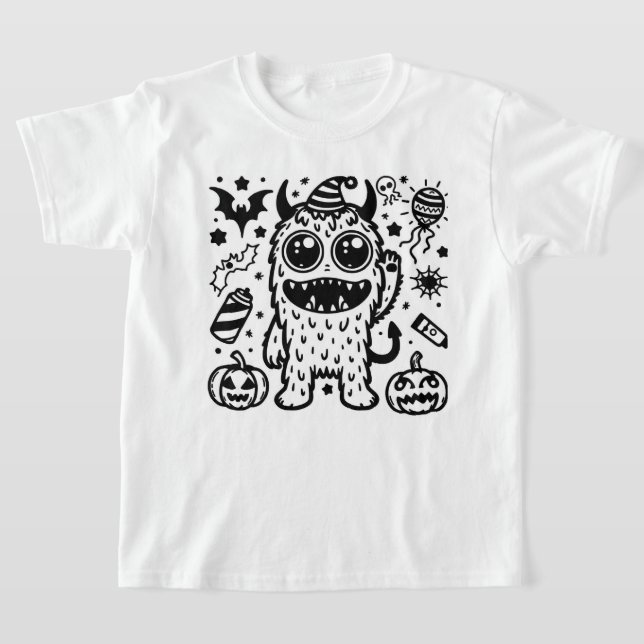 Spook in Style: Your Perfect Halloween Tee (Laydown)