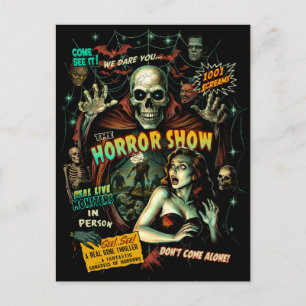 Spook Show Horror Retro Postcard