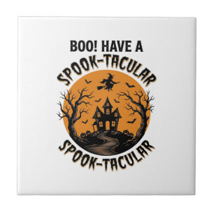 Spook-Tacular Halloween Haunted House Vintage Shir Tile