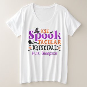 "Spook"tacular Principal Spooky Halloween Themed Plus Size T-Shirt