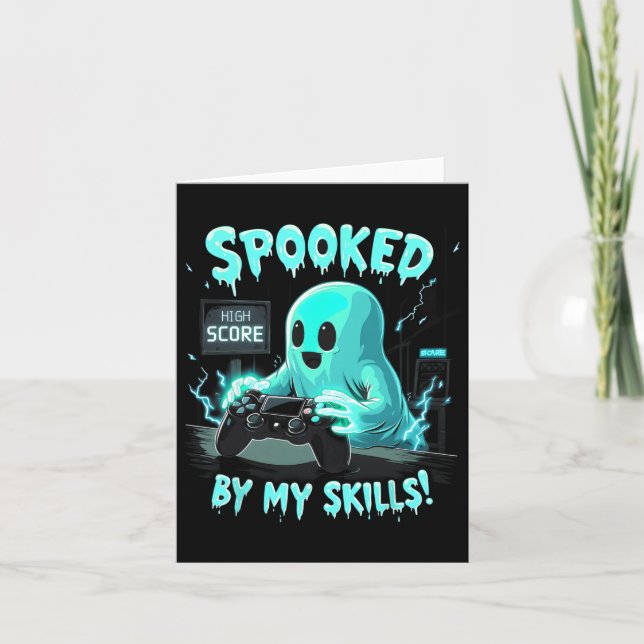 Spooked Cute Ghost Halloween Spooky Season  Card (Front)