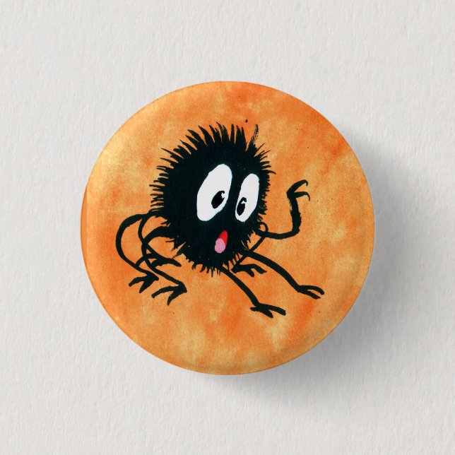 Spooked Spider! 3 Cm Round Badge (Front)