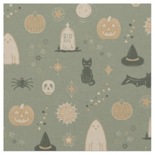Spookie Things - Sage, Pine, Fawn, Dove Fabric