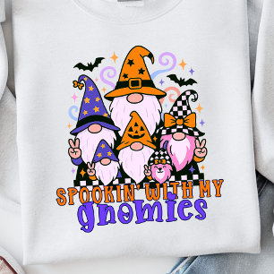 Spookin’ With My Gnomies: Retro Halloween Friends Sweatshirt