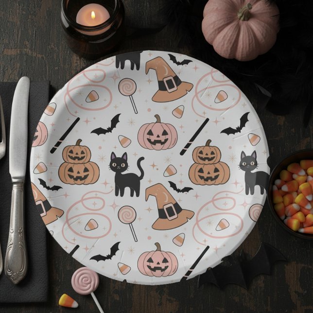 Spooks & Spells Halloween Magic Pattern ID1327 Paper Plate (Creator Uploaded)