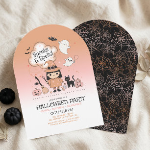 Spooks & Spells Halloween Party Arch Black ID1325 Invitation
