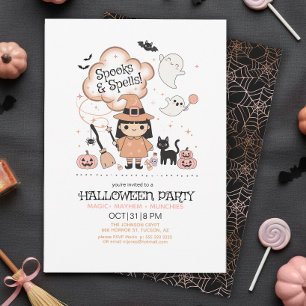 Spooks & Spells Halloween Party Black ID1325 Invitation