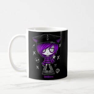 Spookscene Edgy Kitty Scene Emo Alt Goth Purple Coffee Mug