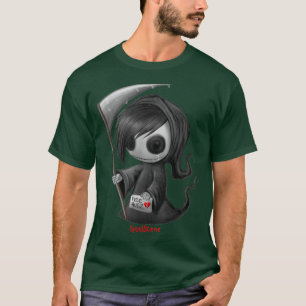 Spookscene Emo Skeleton Grim Reaper Goth Alt  T-Shirt