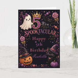 Spooktacular 5th Birthday Card
