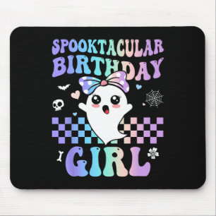 Spooktacular Birthday Cute Ghost Halloween Birthda Mouse Pad