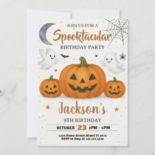 Spooktacular Birthday Invitation
