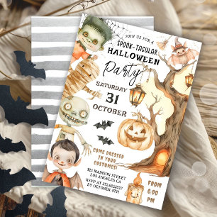 Spooktacular Costume Party Cute Kids Halloween Invitation